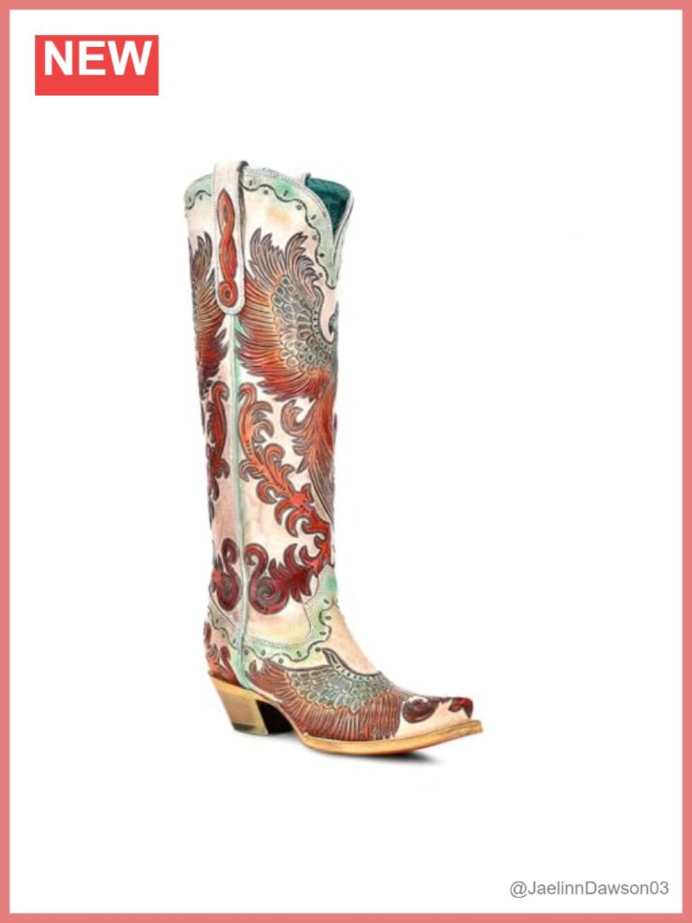 Handcrafted Western Boots Premium Cowhide Leather 17 Inch Snip Toe